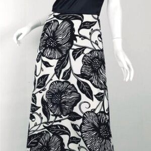 White House Black Market Black and White Maxi Dress Resort Wear